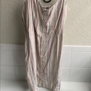 Multi color dress with buttons